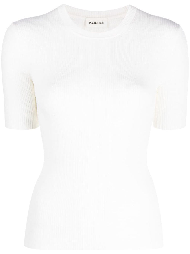 Leila ribbed-knit wool top