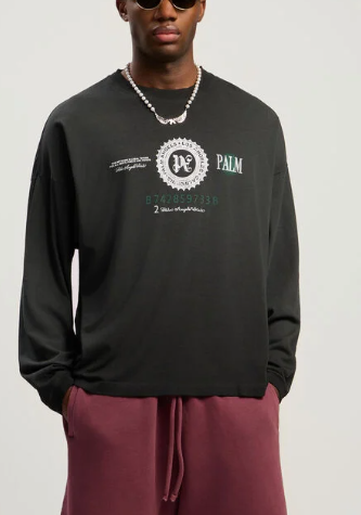 PA DOLLAR LOOSE TEE L/S VINTAGE BLACK -