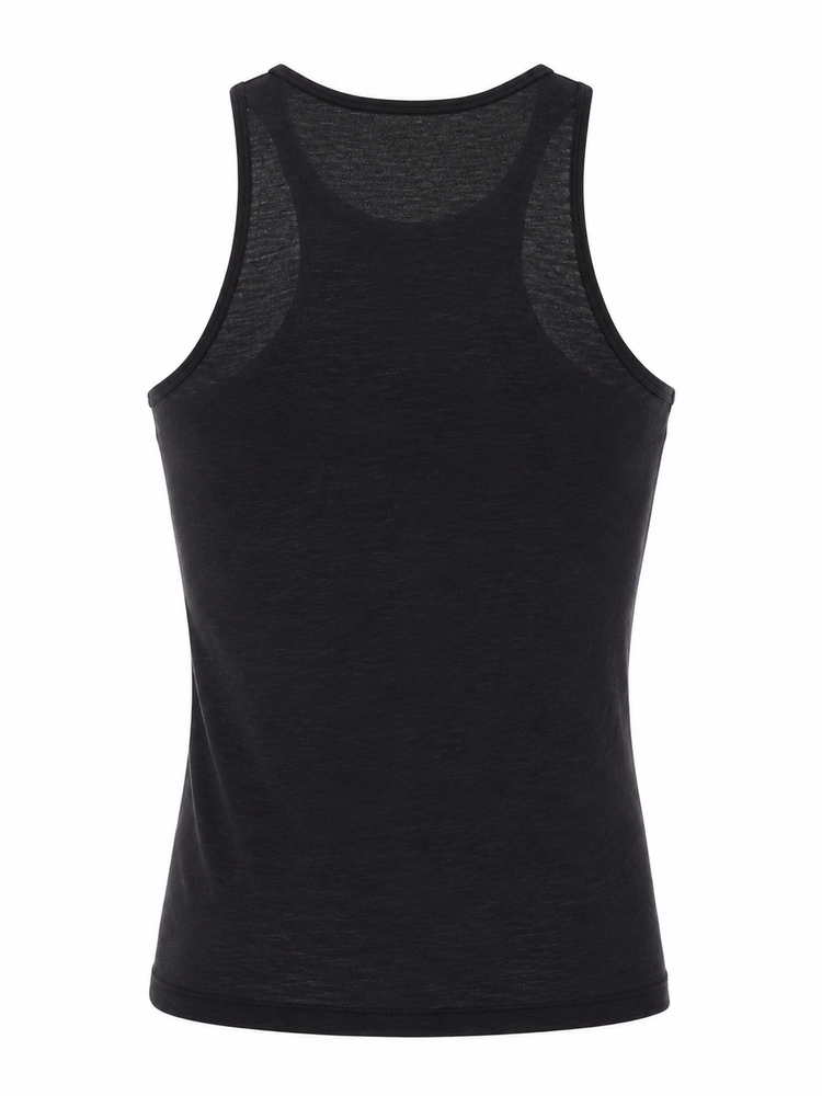light jersey cotton cropped tank top
