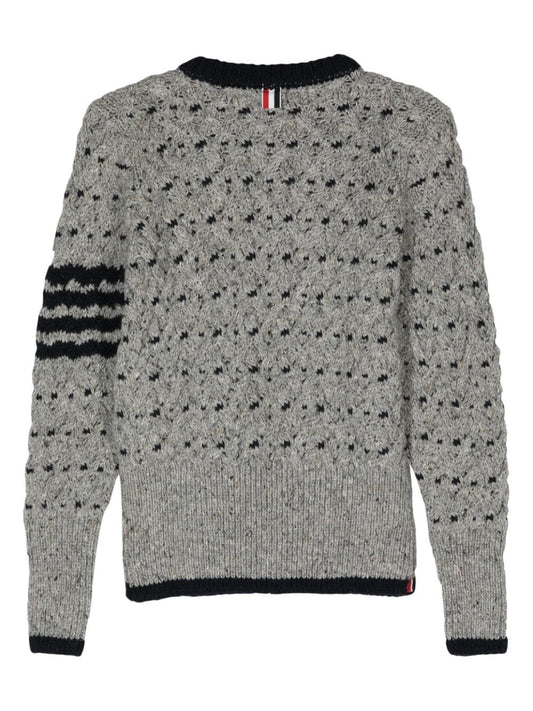 4-Bar cable-knit jumper