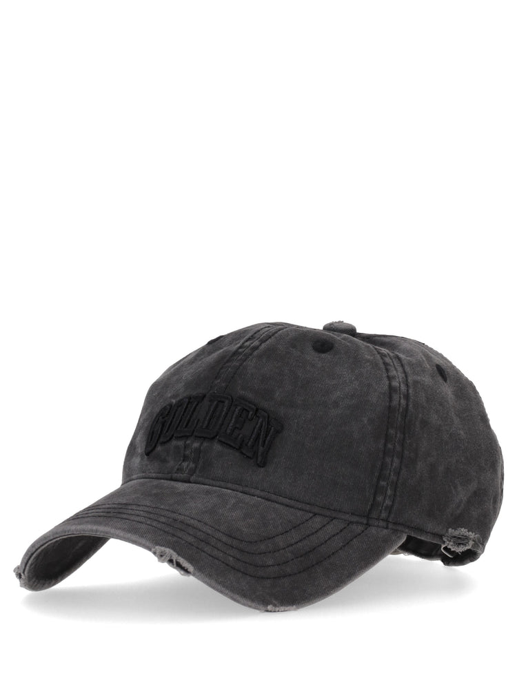 CURVED LOGO DISTRESSED CAP ANTHRACITE -