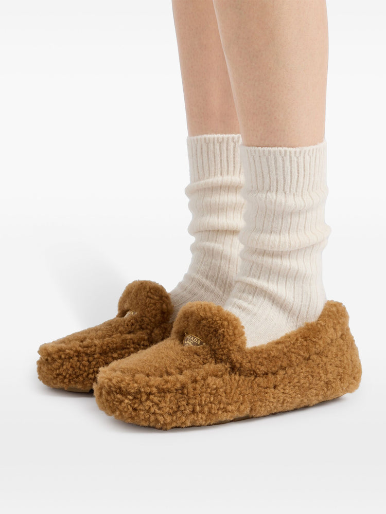 shearling driving shoes