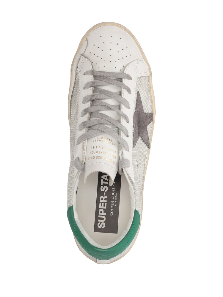 SUPER-STAR NET UPPER FORATED LEATHER TOE SUEDE STAR LEATHER HEEL