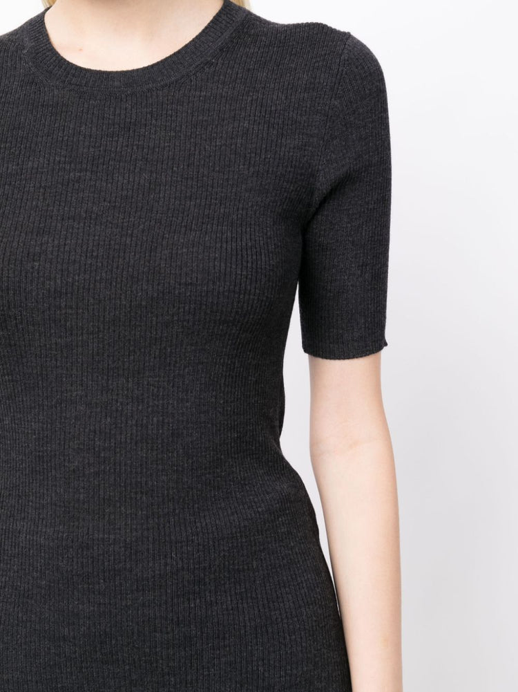 Leila ribbed-knit wool top