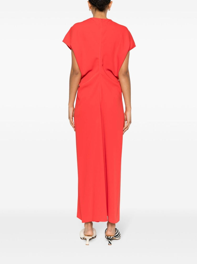 draped cady maxi dress