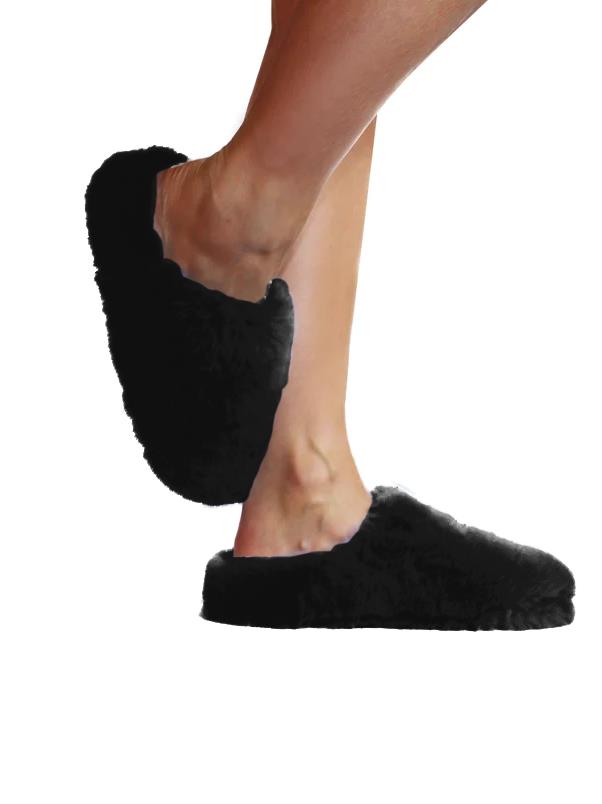 Furry indoor slippers