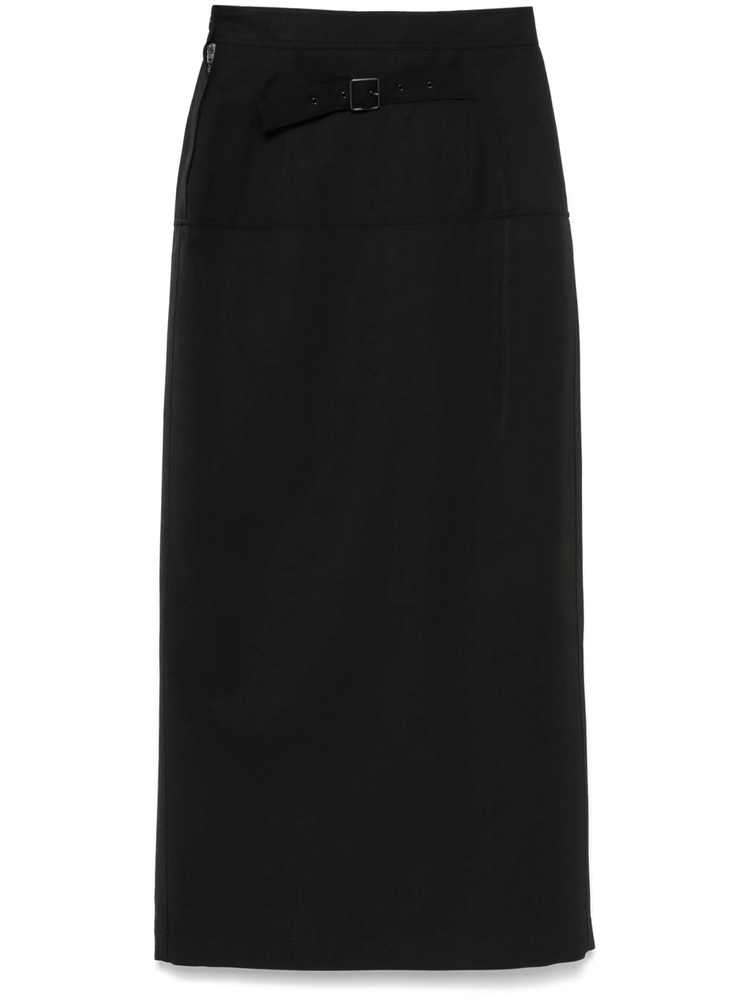 slited midi skirt
