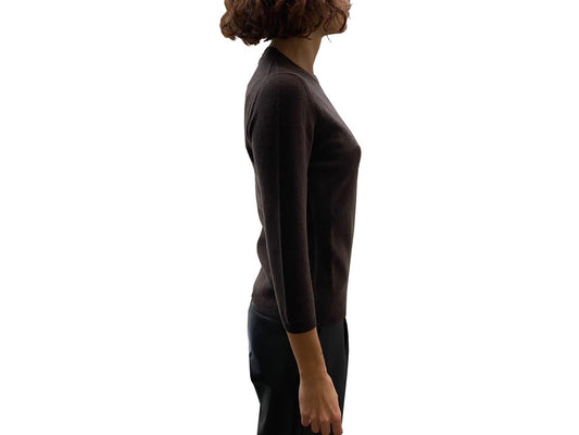 LA ROSE maglia 3/4 cashmere ocra