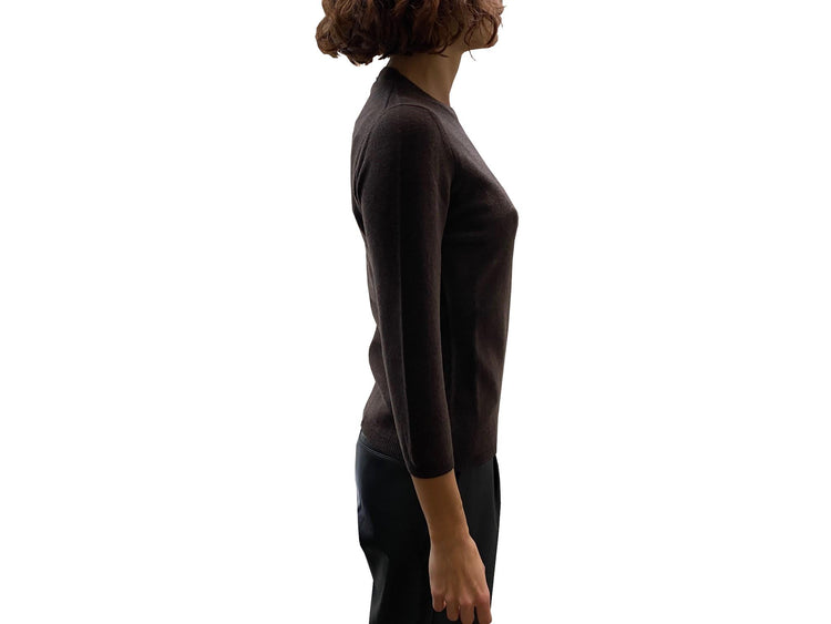 LA ROSE maglia 3/4 cashmere azzurro