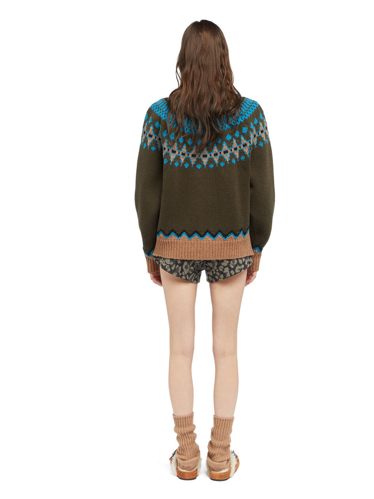 SWEET WINTER JACKET OLIVA/MULTICOLOR