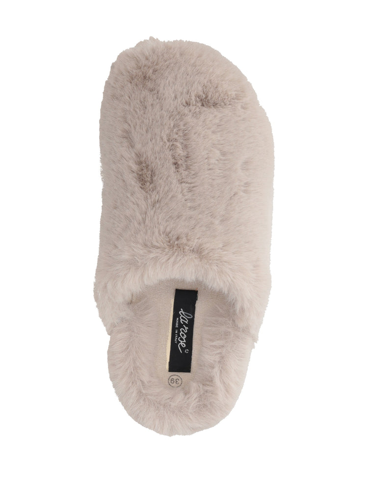Furry indoor slippers