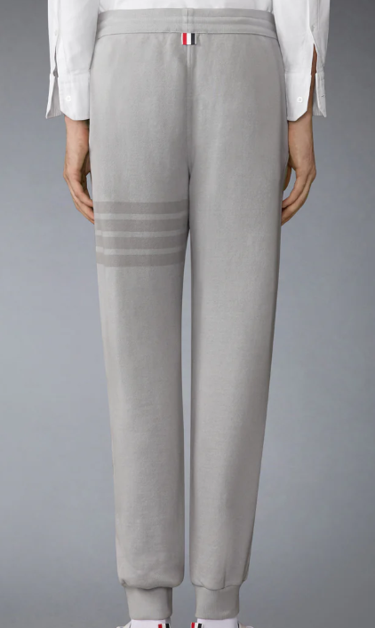 SWEATPANTS W/ OVERDYED 4 BAR IN SOLID LOOPBACK