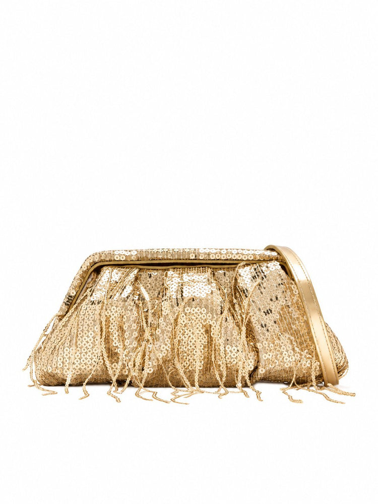 ATHENA POCHETTE FRINGE SEQUIN HEMP