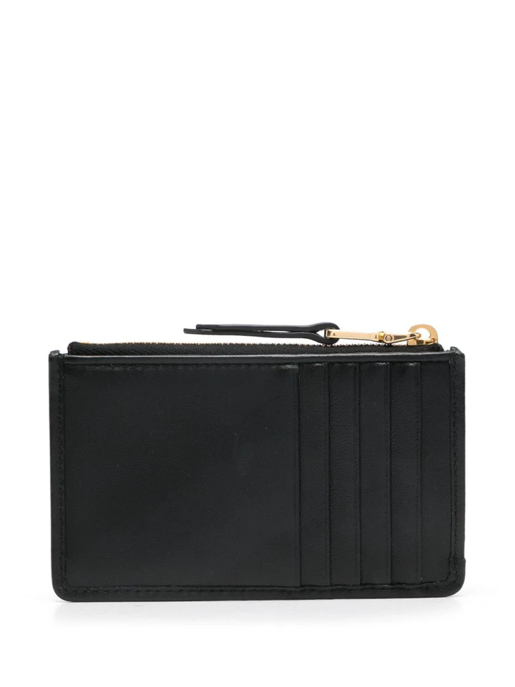 matelassé zipped card holder