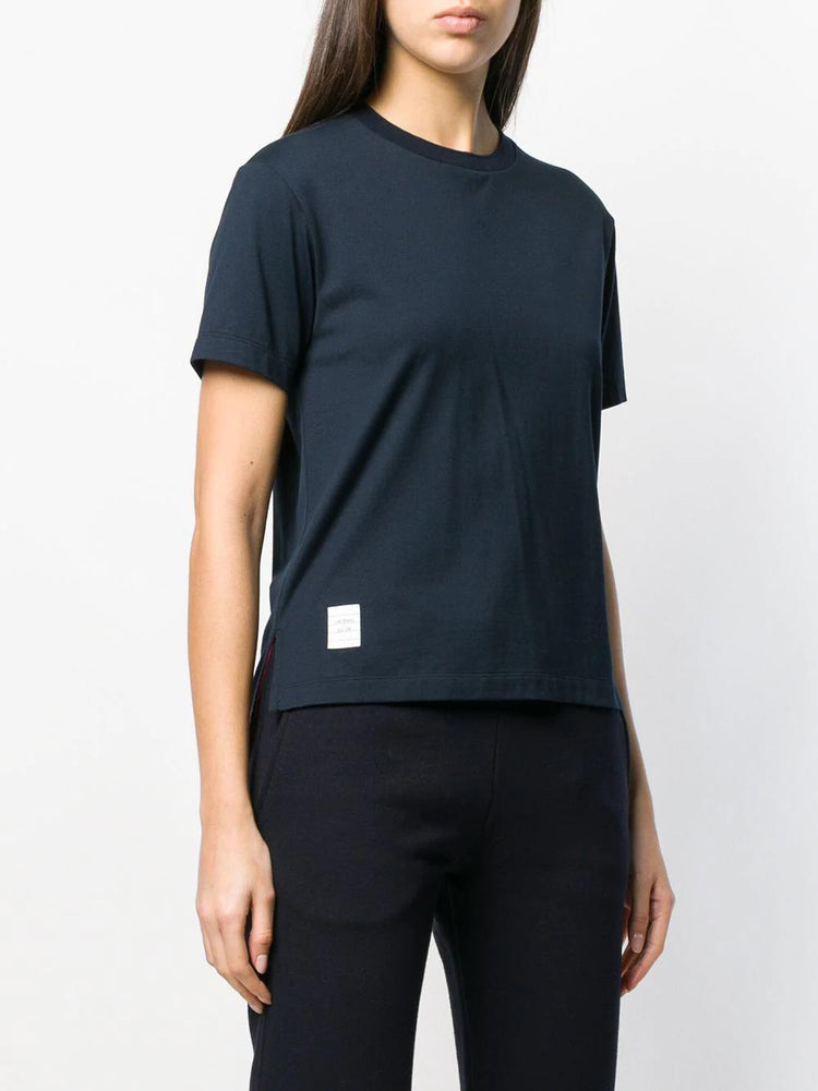 RELAXED FIT SS TEE WITH SIDE SLITS IN LT WEIGHT JERSEY