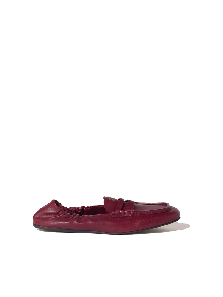 ruches nappa leather loafers
