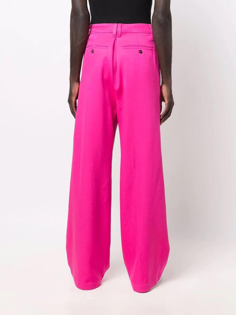 wide-leg tailored trousers