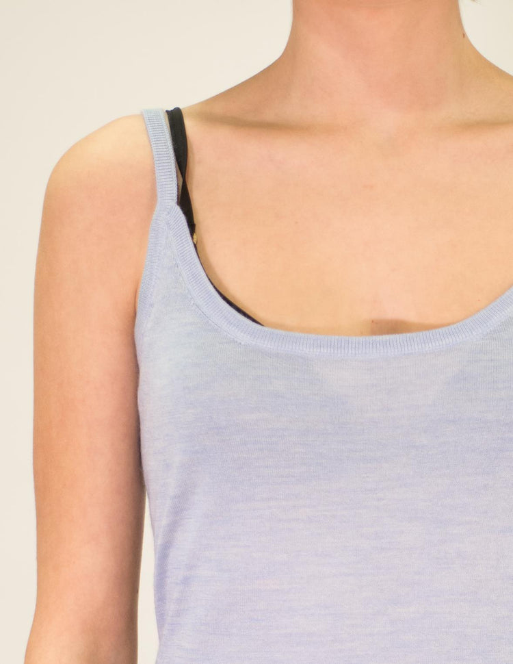 LA ROSE tank cash/silk CREAM