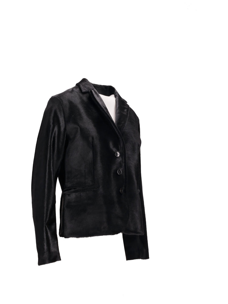 GIACCA sciancrata IN PELLE DI VITELLO STAMPA CAVALLINO