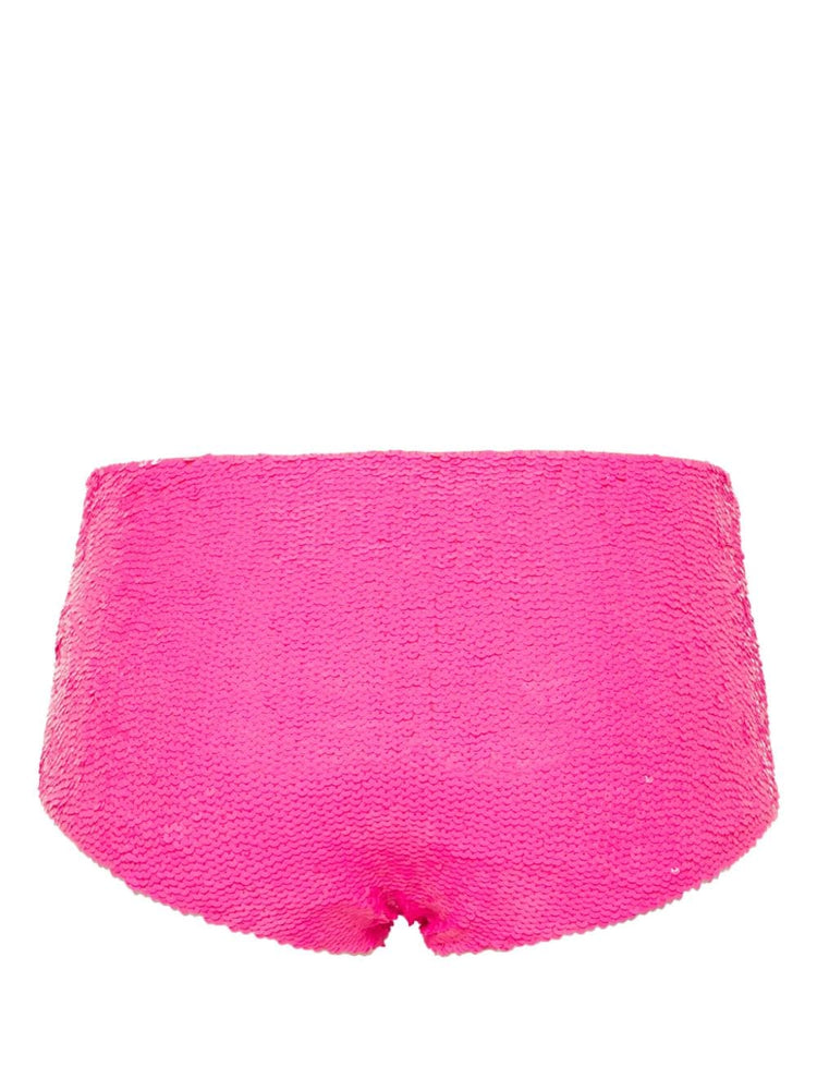 sequined high-waisted bikini bottoms