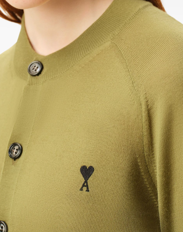 CARDIGAN COL ROND AVEC AMI DE COEUR CONTRASTE