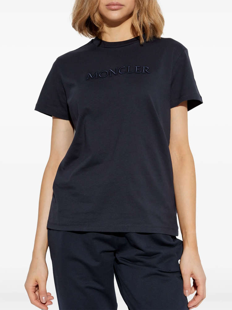 logo-embroidered cotton T-shirt