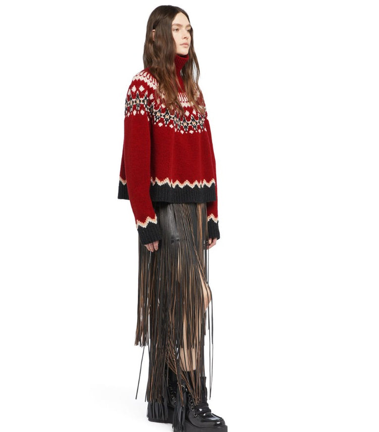 SWEET WINTER TURTLENECK CAMEL/MULTICOLOR