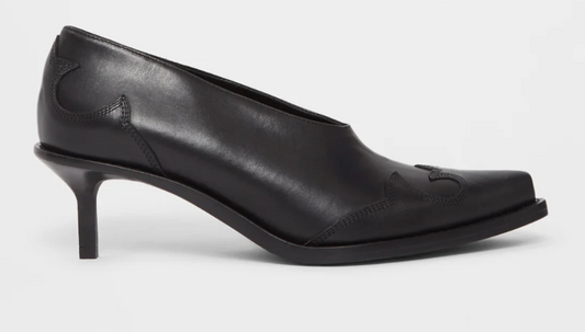 JANEKA WESTERN-STITCHED PUMPS WASHED GRAINED CALF