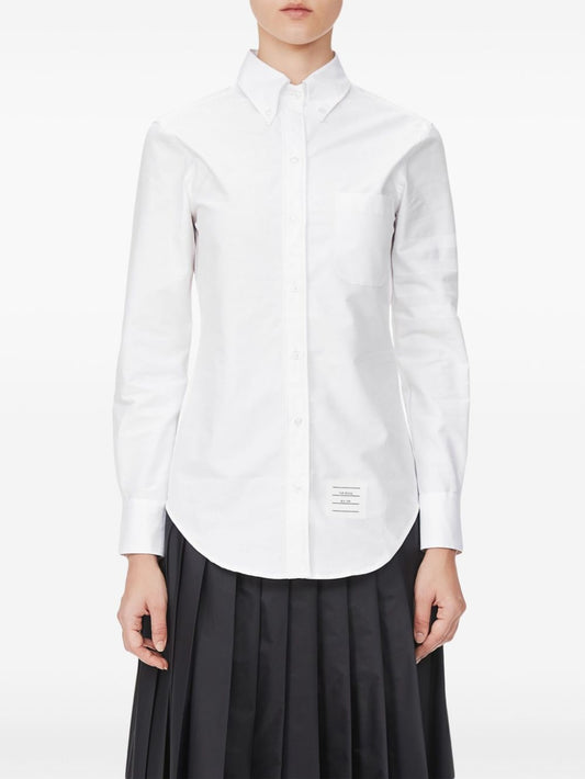 CLASSIC POINT COLLAR SHIRT W/ ENGINEERED SATIN WEAVE 4 BAR IN OXFORD