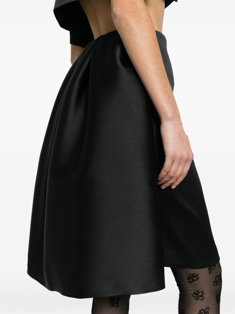 layered detail midi skirt