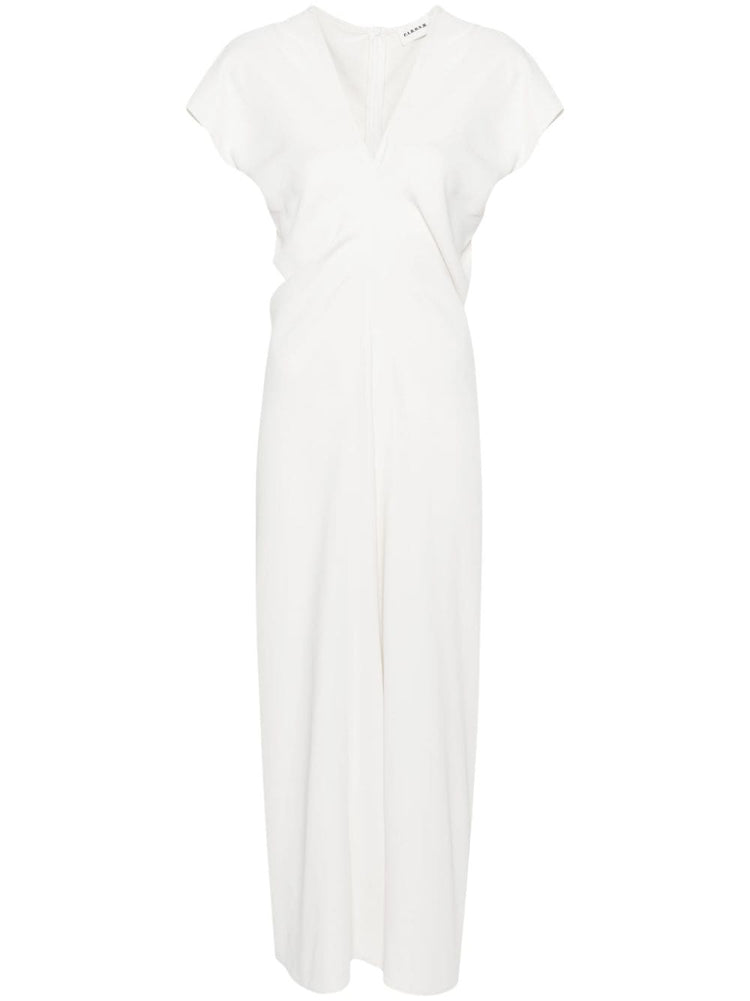 draped cady maxi dress