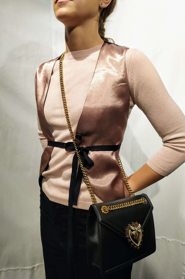 LA ROSE maglia 3/4 cashmere ocra