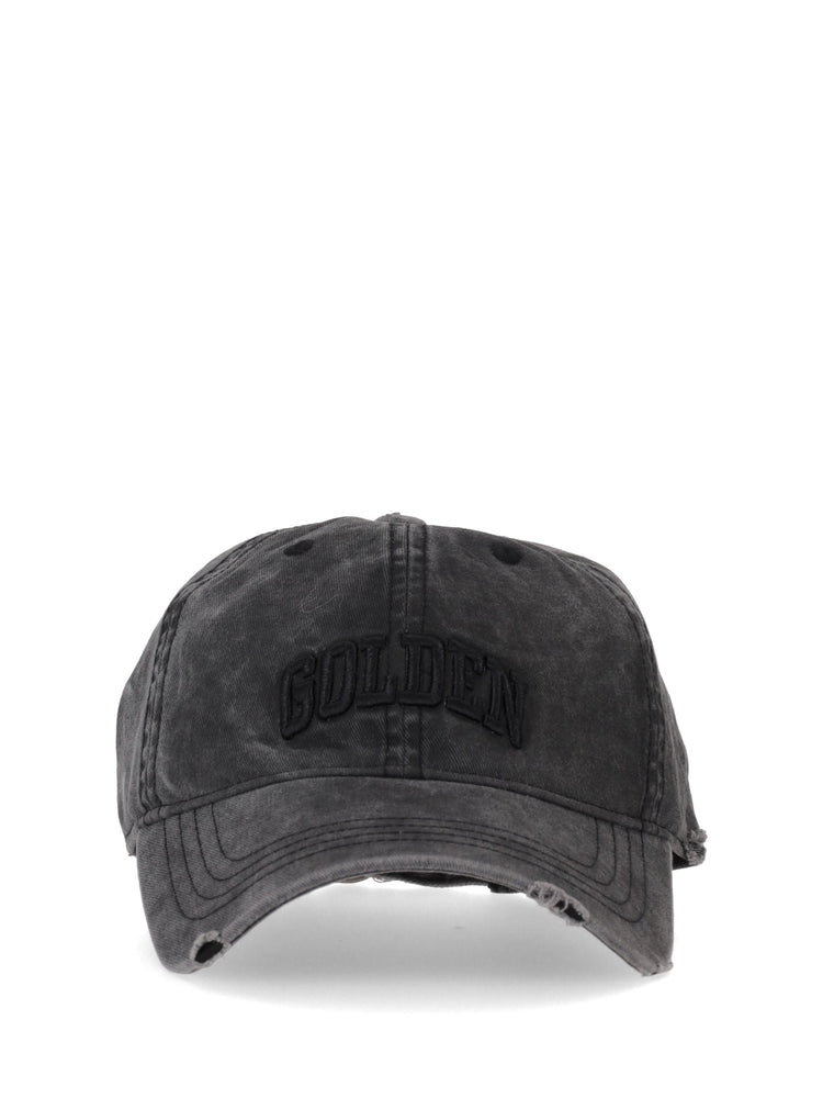 CURVED LOGO DISTRESSED CAP ANTHRACITE -