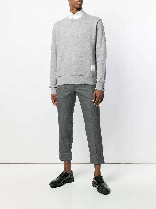 CREWNECK PULLOVER W/ CENTER-BACK RWB STRIPE IN CLASSIC LOOPBACK