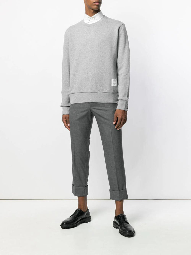 CREWNECK PULLOVER W/ CENTER-BACK RWB STRIPE IN CLASSIC LOOPBACK