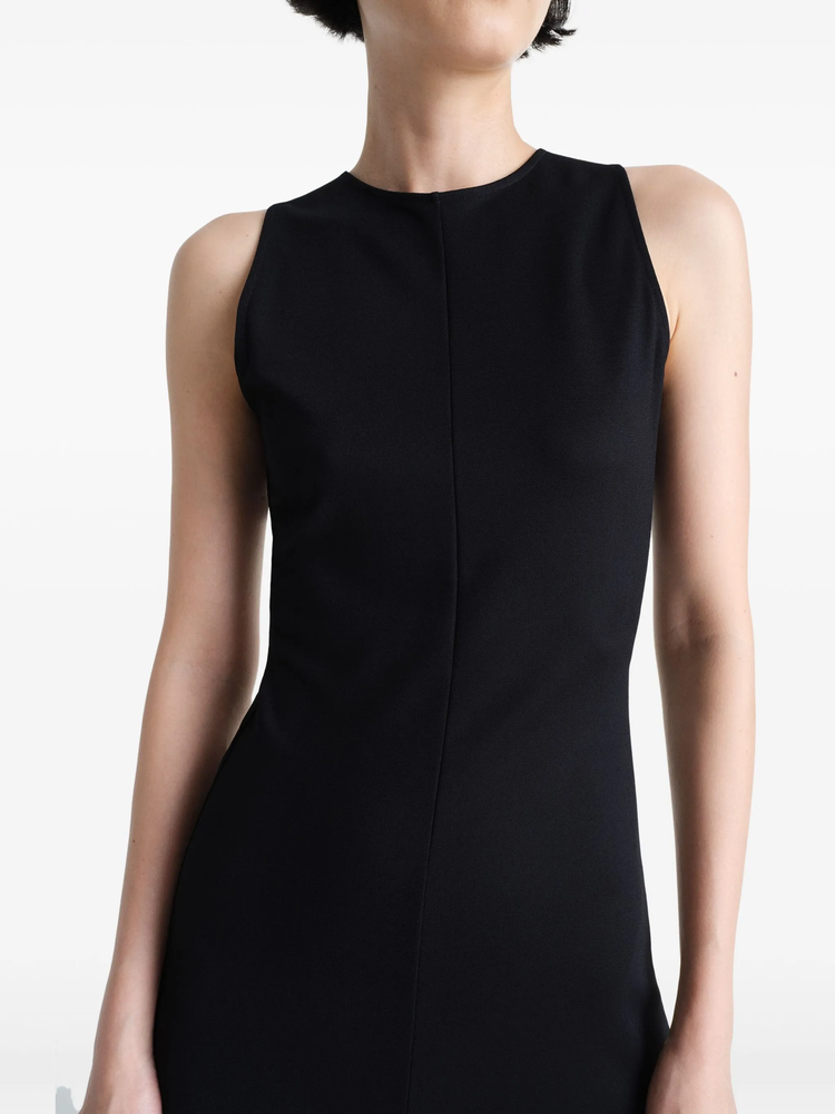 twisted-hem midi dress