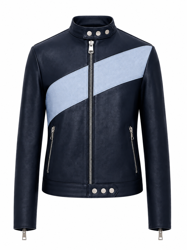 leather bomber black