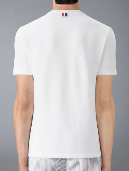 SHORT SLEEVE TEE W/ ENGINEERED 4 BAR STRIPE IN CLASSIC PIQUE