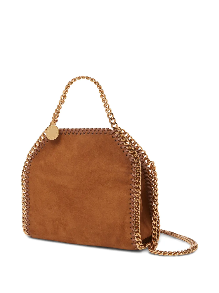 tiny Falabella suede bag