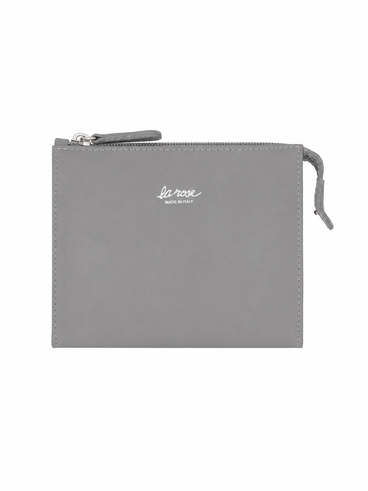 minimal leather make-up bag