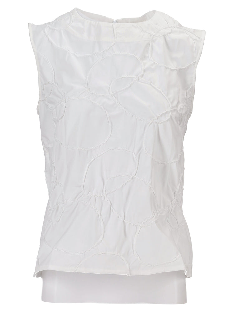 CARTA TANK - Elastic Ring Embroidered Poplin