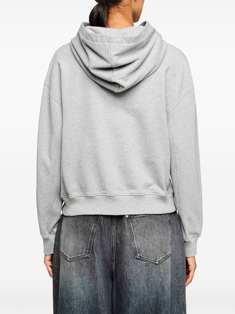 Anchor-embroidered hoodie