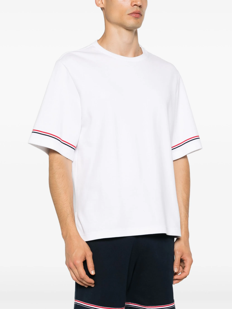 RWB-stripe cotton T-shirt