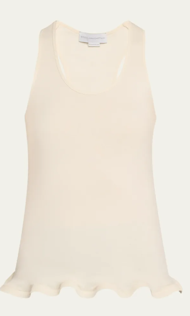 FRILLED HEM RIB TANK