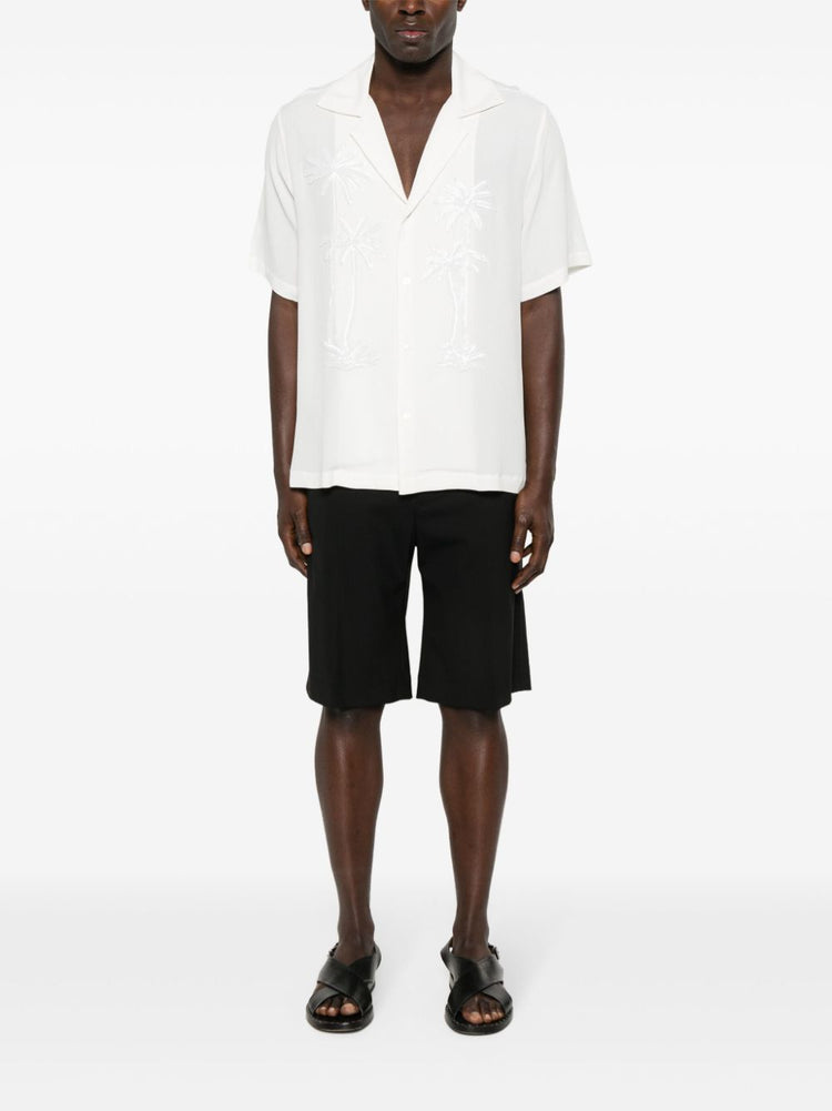 palm-tree embellished shirt