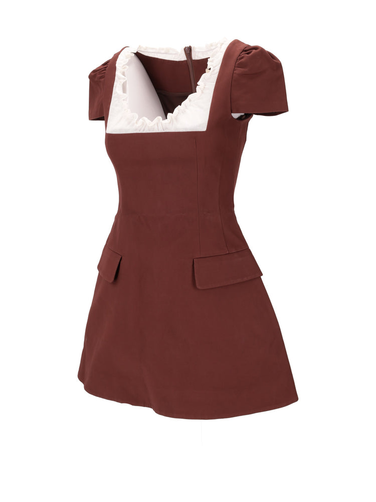 Scalloped Short Sleeve Dress