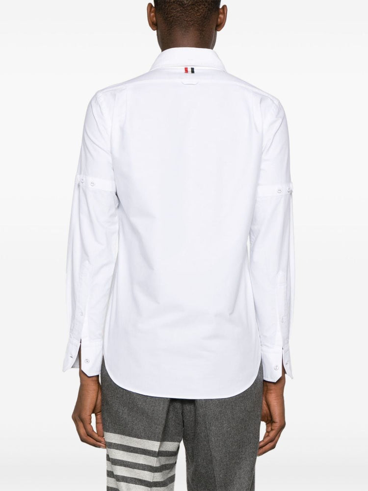 armband-embellished cotton shirt