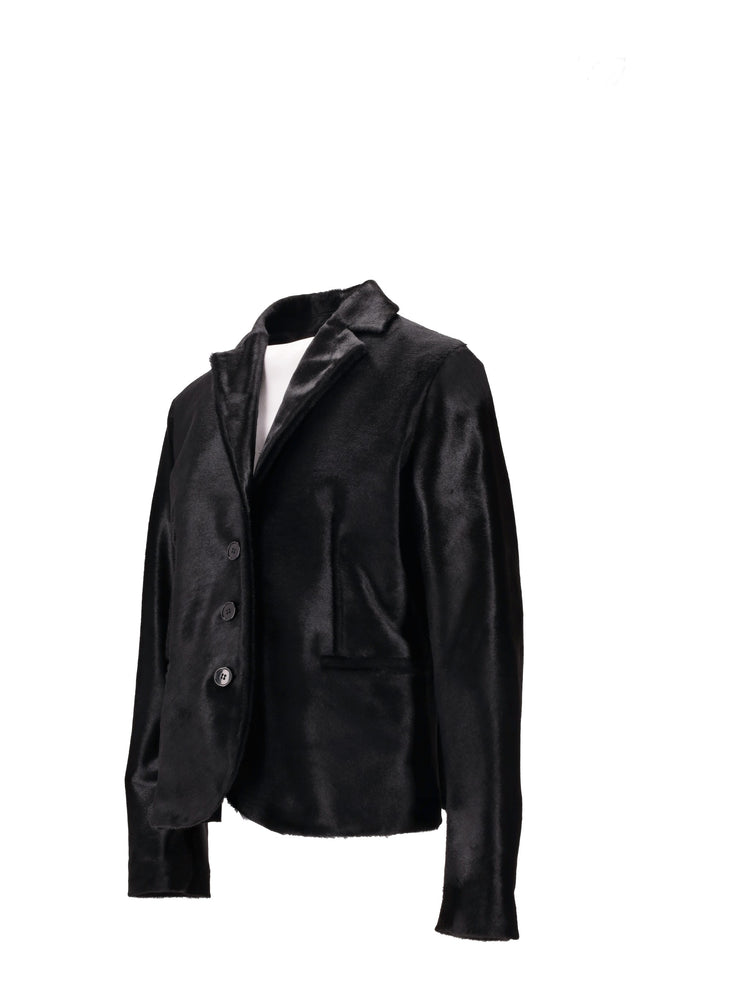 GIACCA sciancrata IN PELLE DI VITELLO STAMPA CAVALLINO