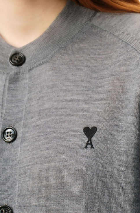CARDIGAN COL ROND AVEC AMI DE COEUR CONTRASTE
