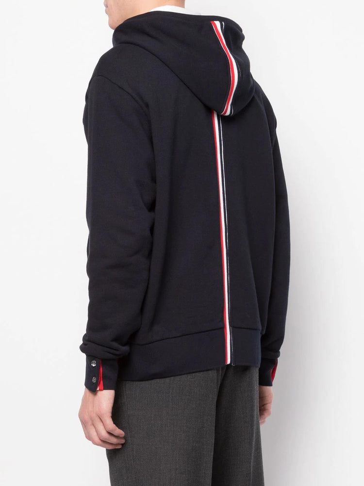 HOODIE PULLOVER W/ CB RWB STRIPE IN CLASSIC LOOPBACK
